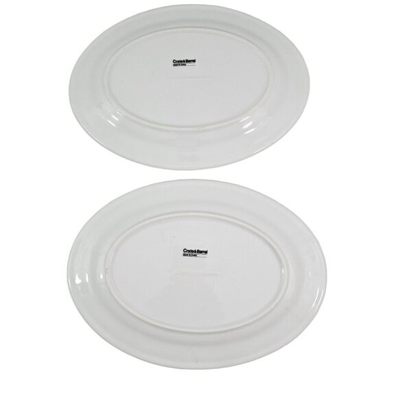 Crate and Barrel Oval Platter 11 ¾” x 8.5” Serving Platters – Set of 2 - Picture 3 of 15